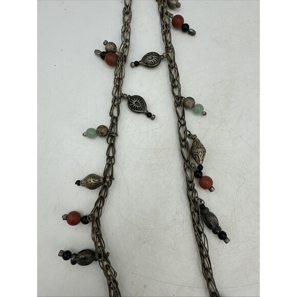 Vintage Prayer Box Holder Necklace Tibetan Beaded Chain Handmade - Picture 4 of 16